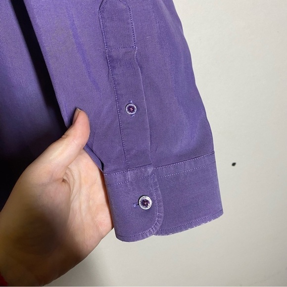 Ted Baker London Button Up Dress Shirt Ted Size 4 or US Large - Picture 9 of 13